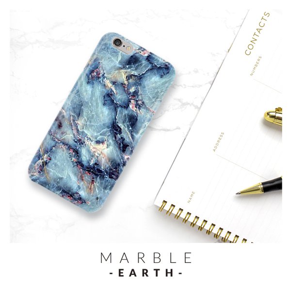 大人気!大理石風スマホケース - MARBLE-Earth