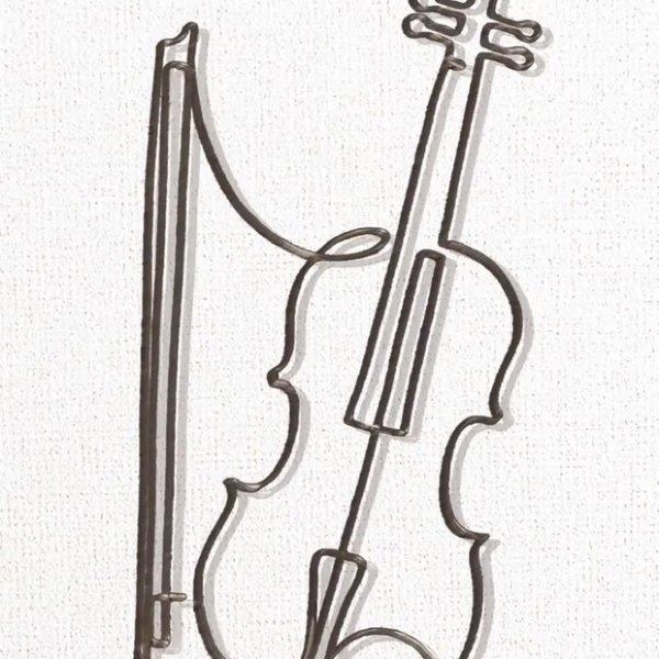 バイオリンのワイヤーアート