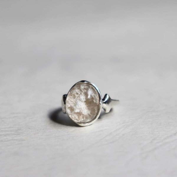 〈1点もの〉【Garden quartz】ホワイトガーデンクォーツ・silver925・ring（12号）