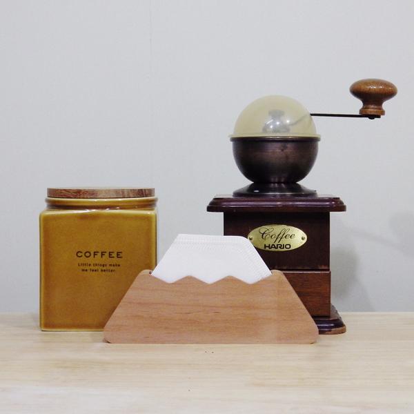 （小サイズ）【受注製作】木製コーヒーフィルターケース 「富士山フィルター」