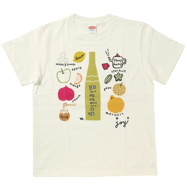 Riesling カラーTシャツ（バニラホワイト）Mサイズ