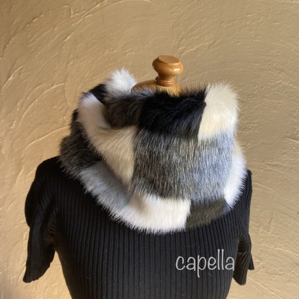 🌟capella🌟《再販》シックな色のエコファースヌード　これ一つでオシャレ度アップ　パープルのみ販売中