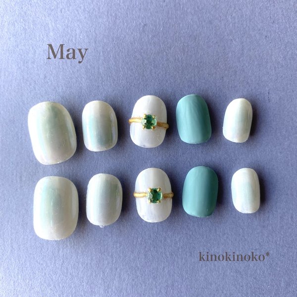 誕生石カラーnail〈5月〉