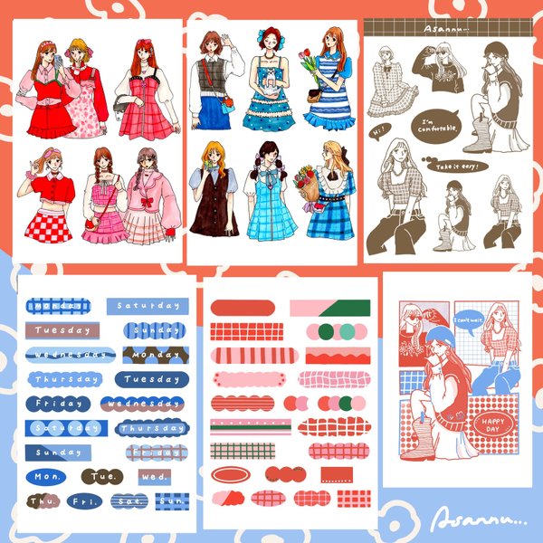  【NEW】お裾分けシールセット（no.15）Sticker Set