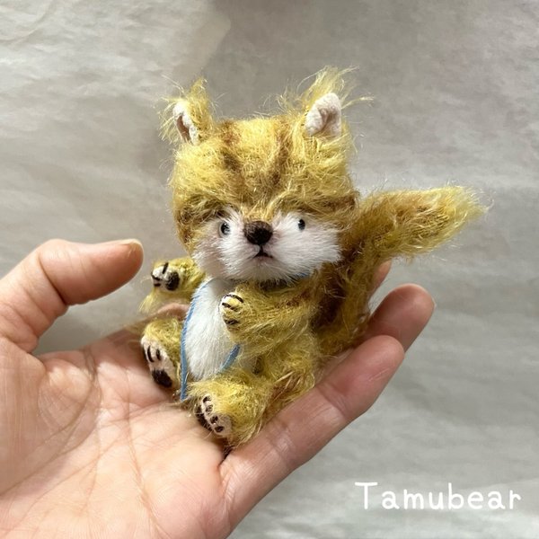 小さい リスくん ハンドメイド テディベア Tamubear