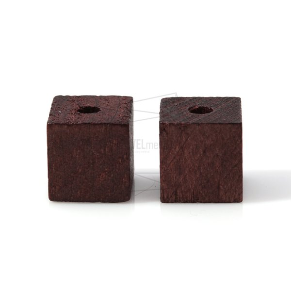 BSC-090-G【5個入り】キューブウッドビーズ,Cube Wooden Beads /15mm x 15mm