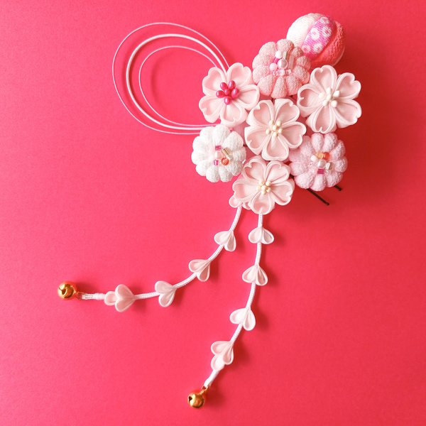 [pukkuri]桜の髪飾り(春色和玉)