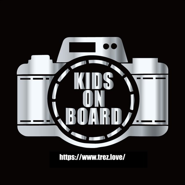 全10色 KIDS ON BOARD カメラ ステッカー 