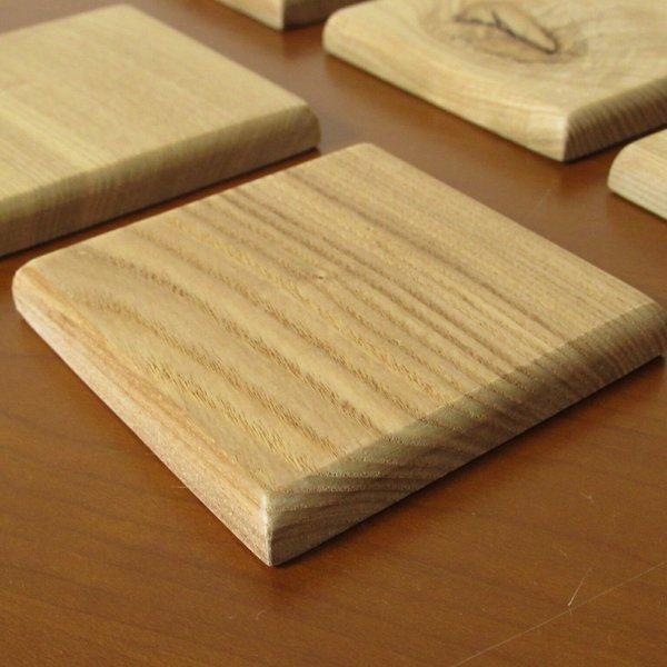 木製敷板　コースター【タモ】
