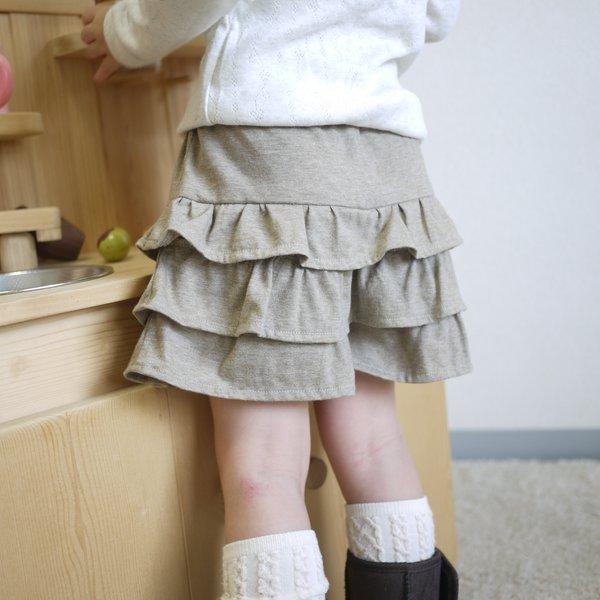 ♥子供用フリフリパンツの型紙♥　フリル　キュロット　子供服　ニット　女の子　パターン