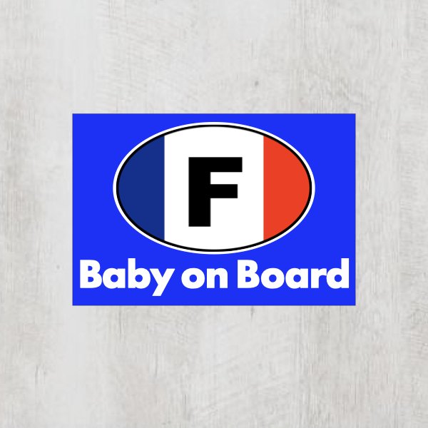 Fフランス＊ビークルID【Baby on Board】マグネット仕様
