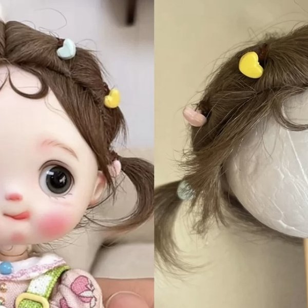 オビツ11ドール  ウィッグ　かわいいウィッグ　OB11ドールもヘアウィッグ