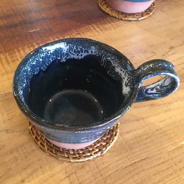 瑠璃海鼠 陶器 マグカップ スープカップ