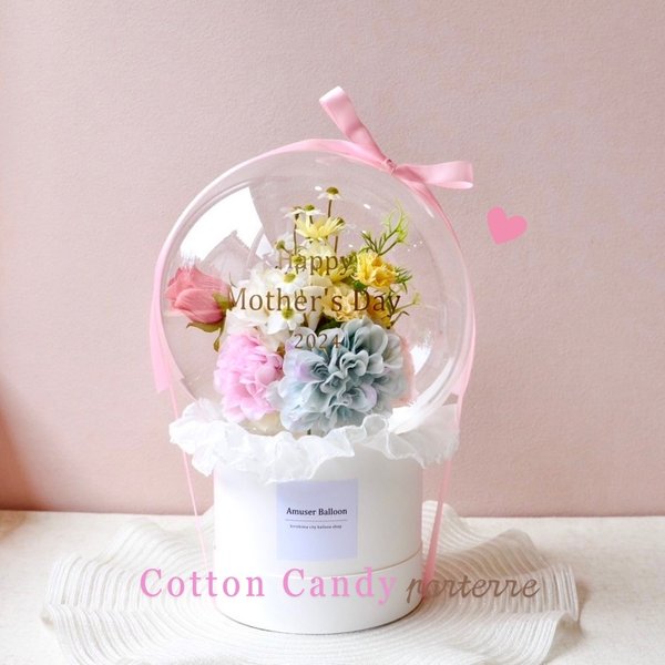 No.20 アレンジメント パルテール ( cotton candy )母の日 結婚祝い 開店祝い 周年祝い 卒業祝い 退職祝い
