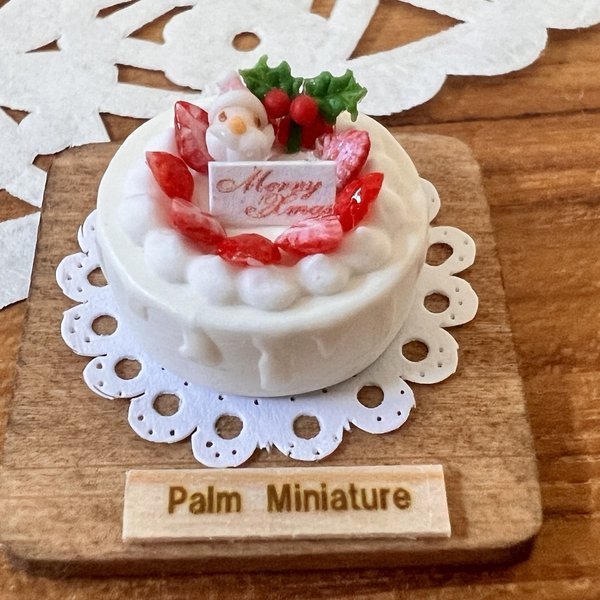 ＊palm miniature＊クリスマスケーキ＊ホワイトドリップ