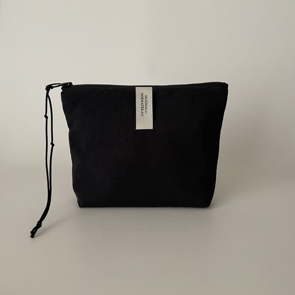 poitto20 マチ5 天然色素染NYLON POUCH..LogWood..クロ