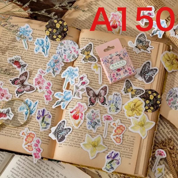 A150☆ 海外製♡アイリスパピヨン♡ミニシール