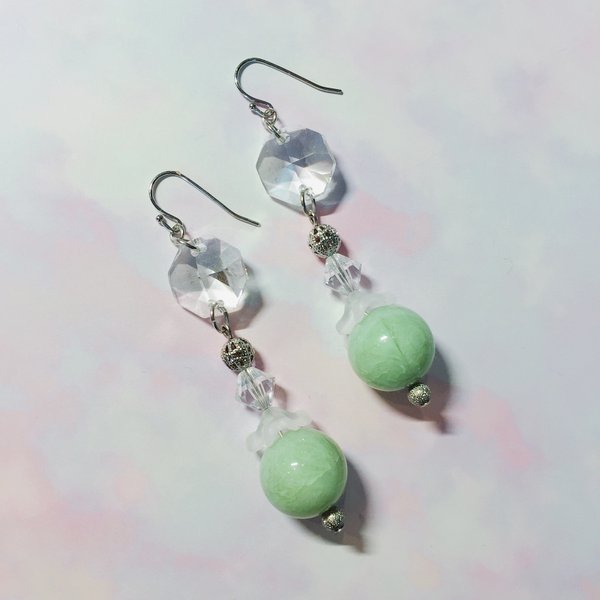 【PriceDown】Paris Vintage chandelier earrings mintgreen 