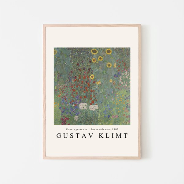 グスタフクリムト Bauerngarten mit Sonnenblumen / アートポスター 写真 絵画 アート 名画 Gustav Klimt ひまわり 花