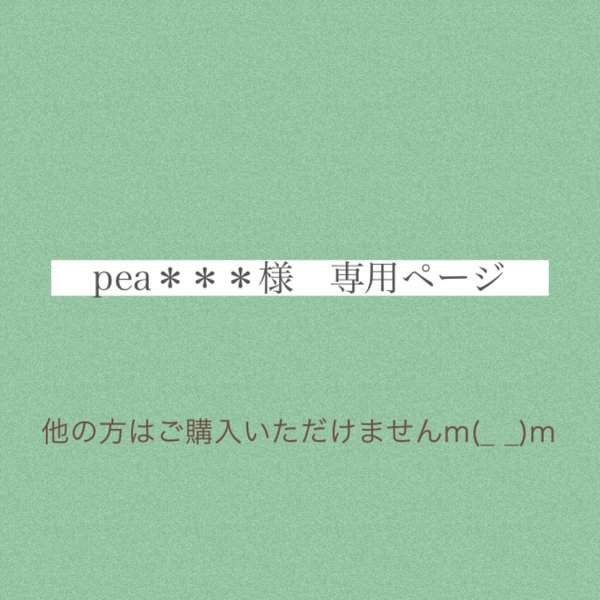 pea＊＊＊様専用ページ