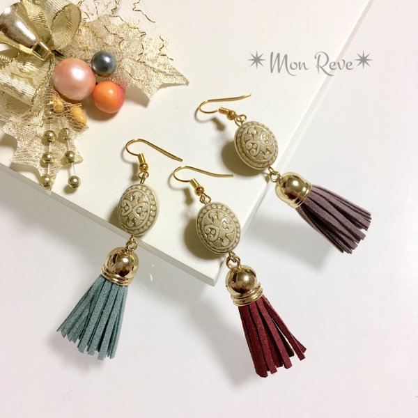 再販♡3colors select✽tassel* ピアス/イヤリング