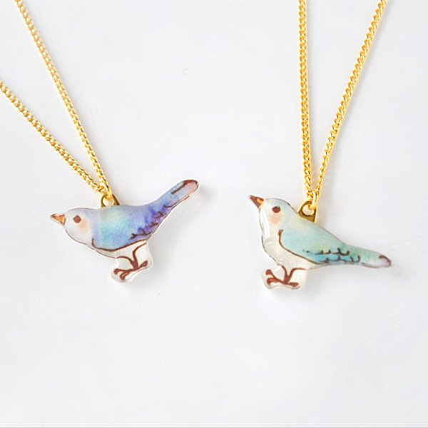 Bird Necklace  幸せの青い鳥ネックレス【LOVE!ことり掲載】〔小鳥シリーズ〕 