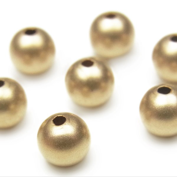 14KGF ビーズ 丸玉 4mm［マット］【7コ販売】(14K-125BZ