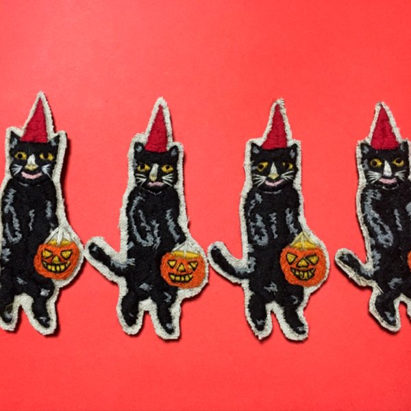 halloween 黒猫ちゃん ブローチ