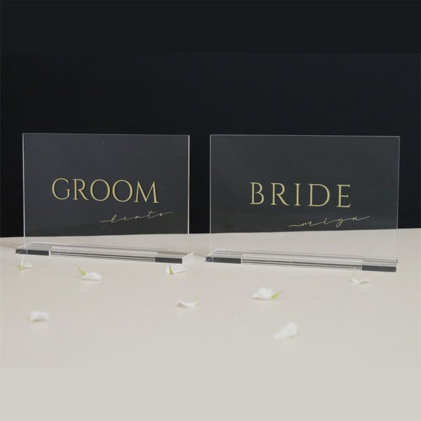 〘受付サイン〙 GROOM BRIDE ゴールド