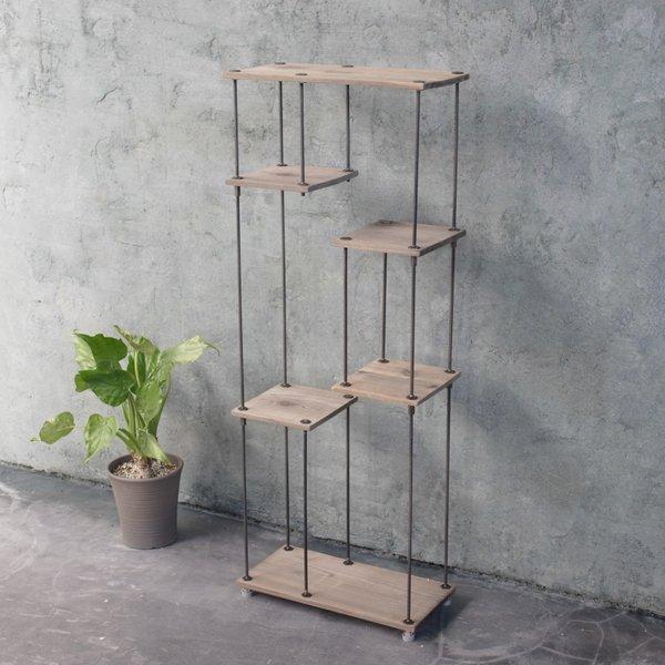 【即納＆送料無料】wood iron shelf 1190*450*225〈グレイッシュカラー〉