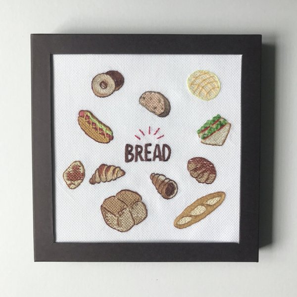 刺繍パネルボックス☆BREAD