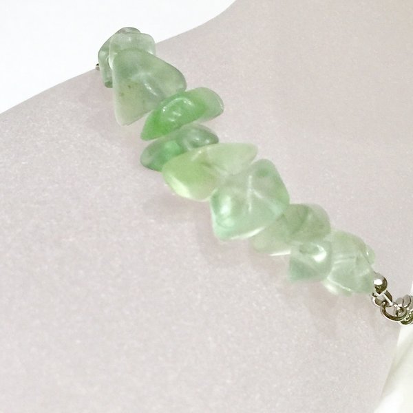 Green fluorite.〜天然石グリーンフローライトのブレスレット〜