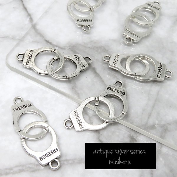 Msize (6個入)antique silver handcuffs charm