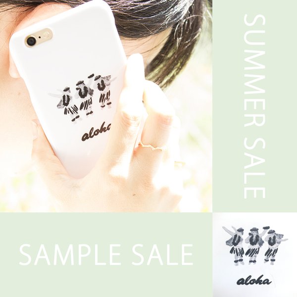 ♡SUMMER SAMPLE SALE♡【 iPhone11ケース】「aloha hula girls 」(B&W)スマートフォンケース