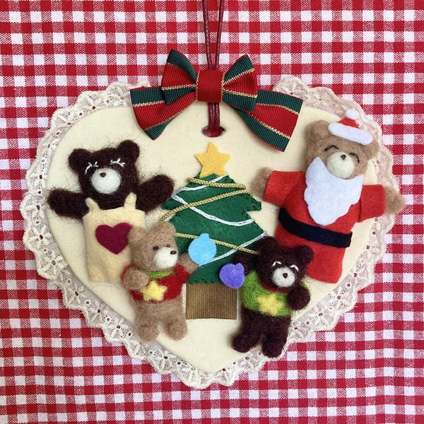 くまさんファミリー🐻🧸♡ クリスマスパーティー🎅🏻🎄.* / 壁掛け / オーナメント / インテリア