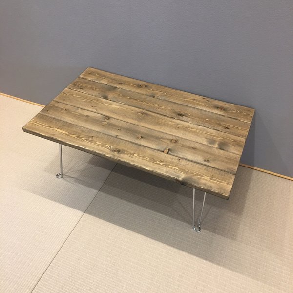 【70x45size】天然木 折りたたみ ローテーブル(ウォールナットカラー)