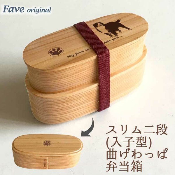 【 バーニーズ 】 スリム 入子 型 天然木 曲げわっぱ 弁当箱 二段 わっぱ 木製