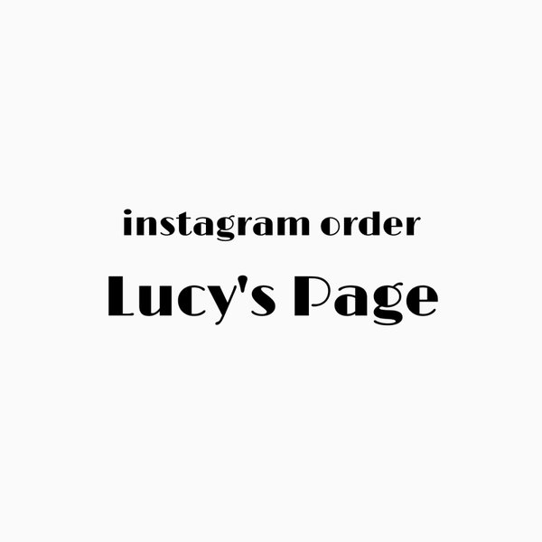 Lucy's Order page