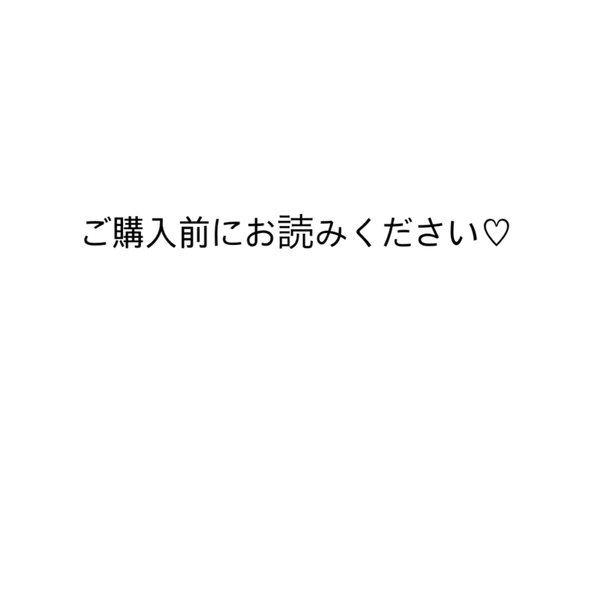 ☆ご購入に関するご注意☆