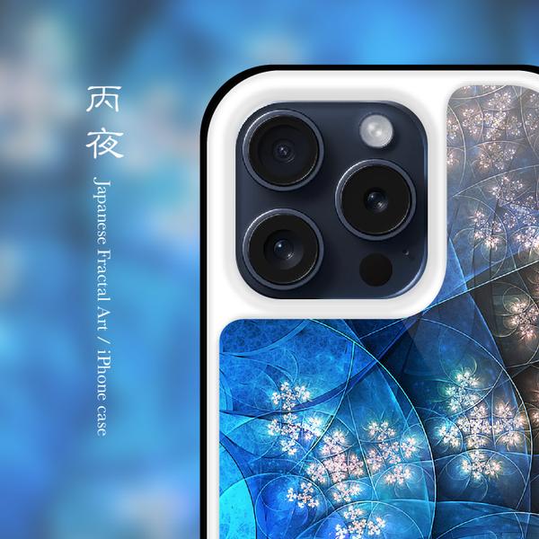 丙夜 - 和風 強化ガラス iPhoneケース【iPhone15/15Pro/15ProMax/15Plusも対応可能】