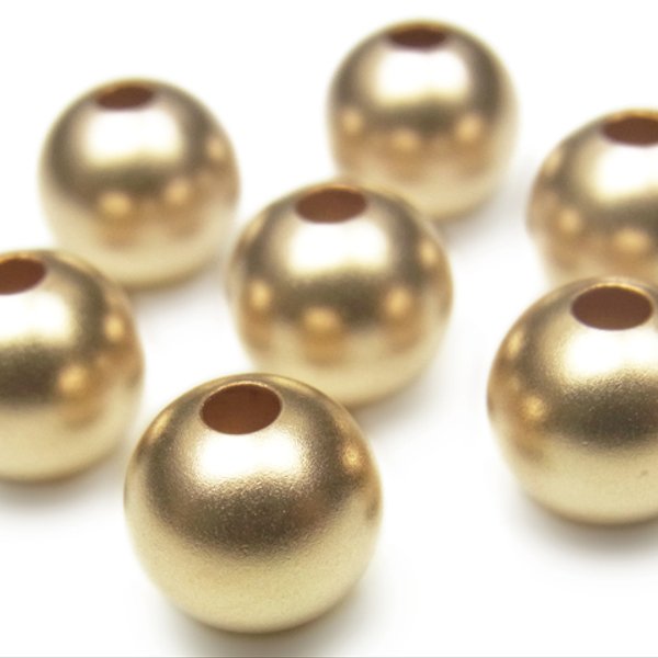 14KGF ビーズ 丸玉 8mm［マット］【2コ販売】(14K-127BZ