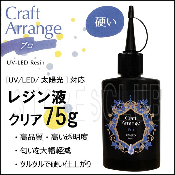 【令和5年リニューアル】レジン液PRO【75g】クリア プロ仕様 ガラスのような透明度と固さ＋オマケ付