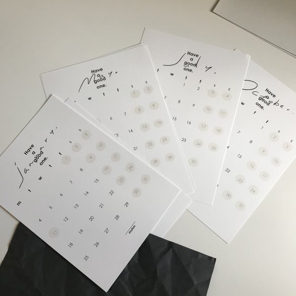 【ポスターと一緒にご注文される方はご注意ください】2021 Calendar / White