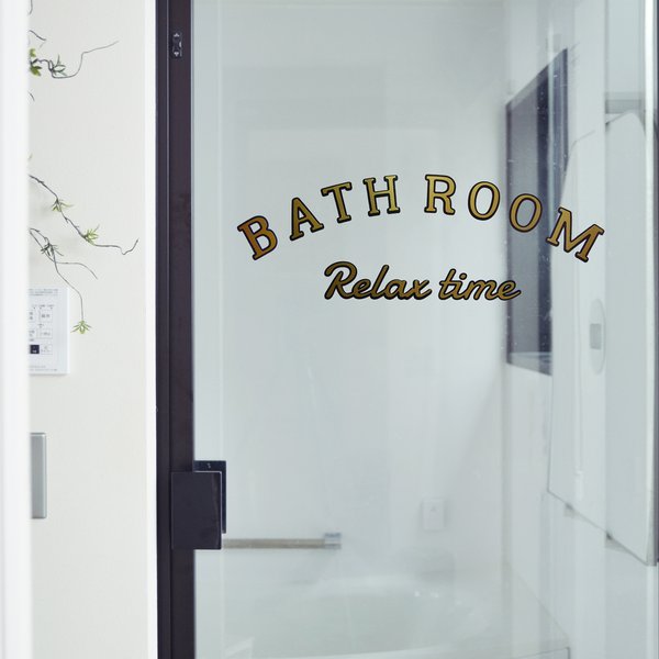 サインペイント風BATH ROOMウォールステッカー