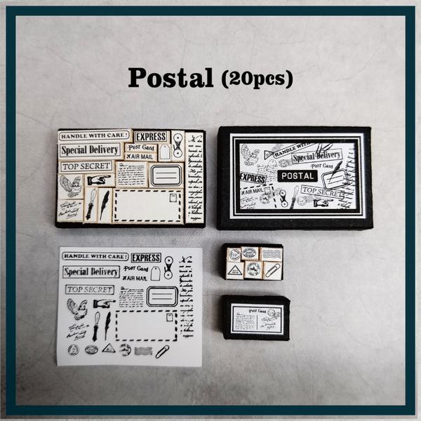 小さな郵便のスタンプセット