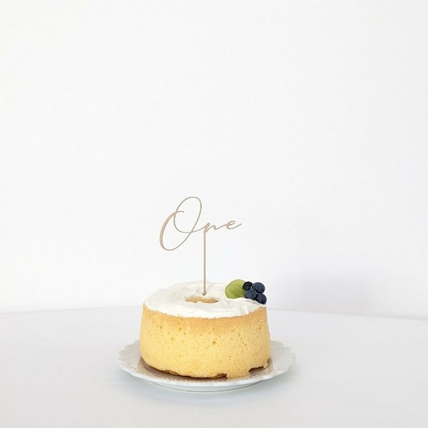 【Cake Set】 1st Birthday シフォンケーキ+トッパー ファーストバースデー ケーキトッパー One トッパー 1歳誕生日 誕生日