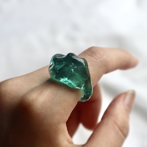 -emerald- ガラス リング   glass ring