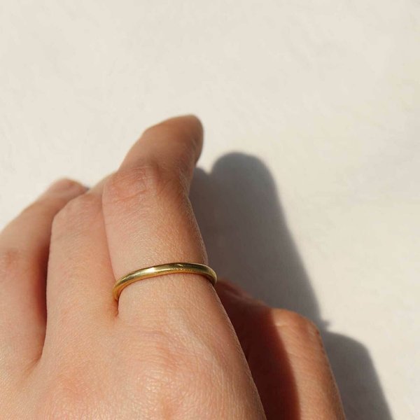 【Simple #1 gold】・真鍮・ring（受注生産：1号～29号）