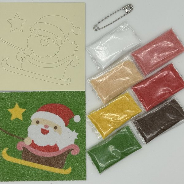 【新発売】キラキラな色砂で作る「サンタクロース砂絵キット」