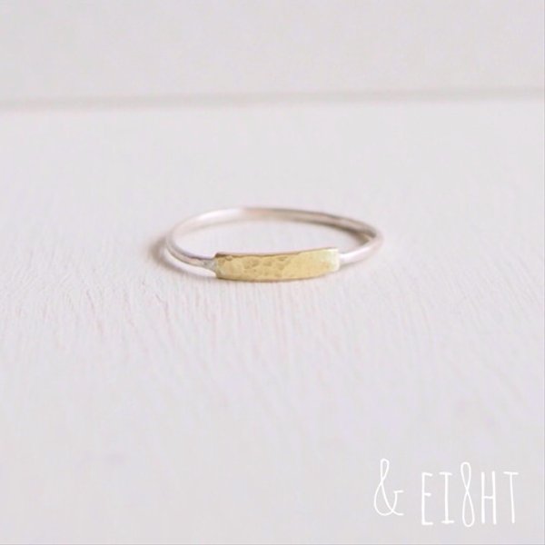 【再販】- BR/SV - Flat Bar Ring